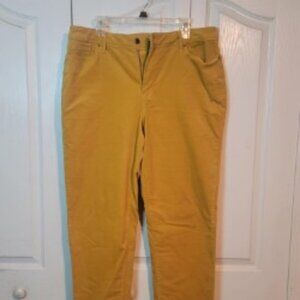 Croft & Barrow Business Casual Pants – Mustard – 5 Pocket – Size 16L